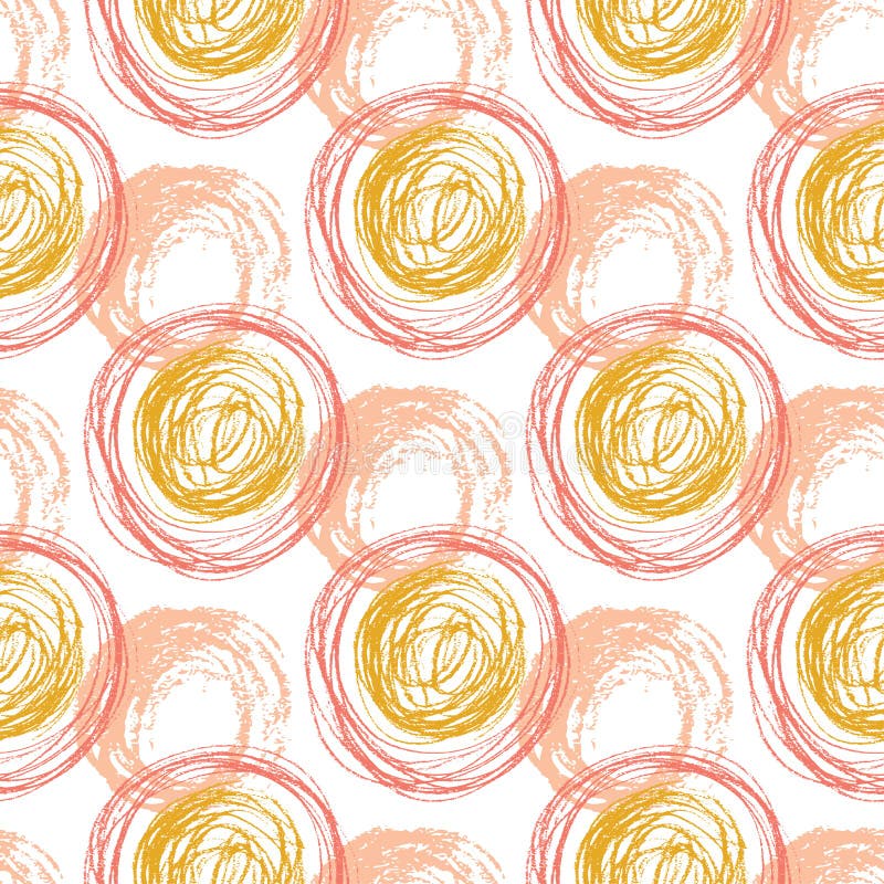 Modelo inconsútil del otoño con texturas anaranjadas del círculo Fondo dibujado mano del inconformista de la moda Vector para el libre illustration Modelo inconsútil del otoño con texturas anaranjadas del círculo Fondo dibujado mano del inconformista de la moda Vector para el libre illustration