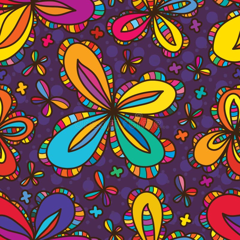Modelo inconsútil del pétalo de la flor de cuatro bordes stock de ilustración Modelo inconsútil del pétalo de la flor de cuatro bordes stock de ilustración
