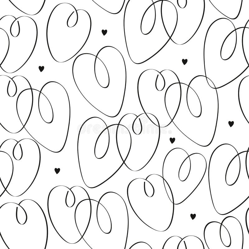 Modelo inconsútil del St Valentine’s con los corazones stock de ilustración Modelo inconsútil del St Valentine’s con los corazones stock de ilustración