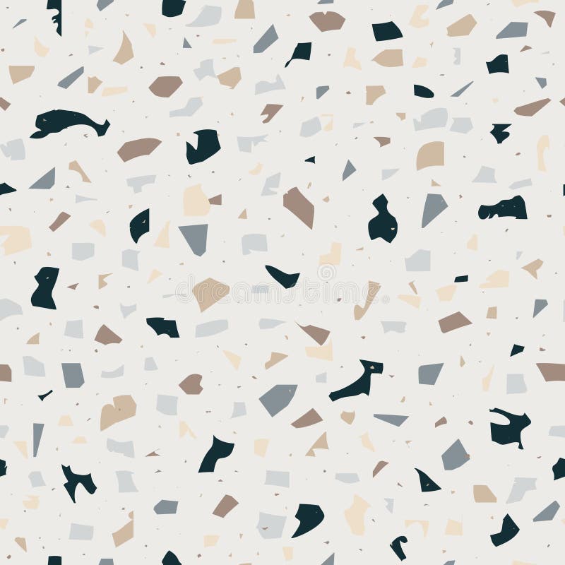 Terrazzo Seamless Pattern. Flooring Abstract Background Marble Texture Composed of Granite, Stone, Quartz Fragments and Concrete. Vector illustration. Terrazzo Seamless Pattern. Flooring Abstract Background Marble Texture Composed of Granite, Stone, Quartz Fragments and Concrete. Vector illustration