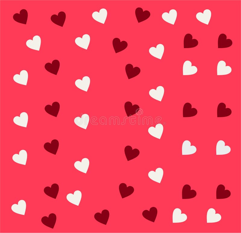 Modelo inconsútil del vector de los corazones simples Fondo del rosa del día de tarjetas del día de San Valentín Textura caótica libre illustration Modelo inconsútil del vector de los corazones simples Fondo del rosa del día de tarjetas del día de San Valentín Textura caótica libre illustration