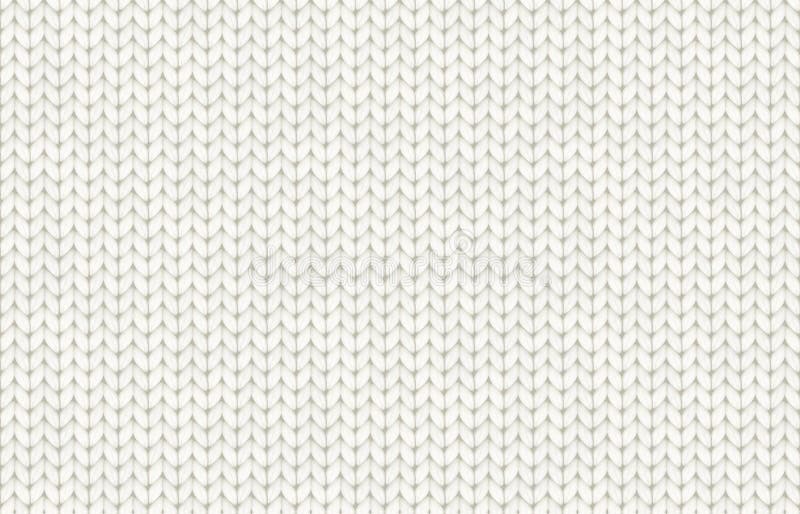 White realistic knit texture vector seamless pattern tile. White realistic knit texture vector seamless pattern tile