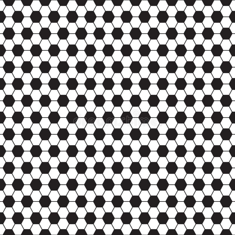 Modelo inconsútil del vector del balón de fútbol, textura stock de ilustración Modelo inconsútil del vector del balón de fútbol, textura stock de ilustración