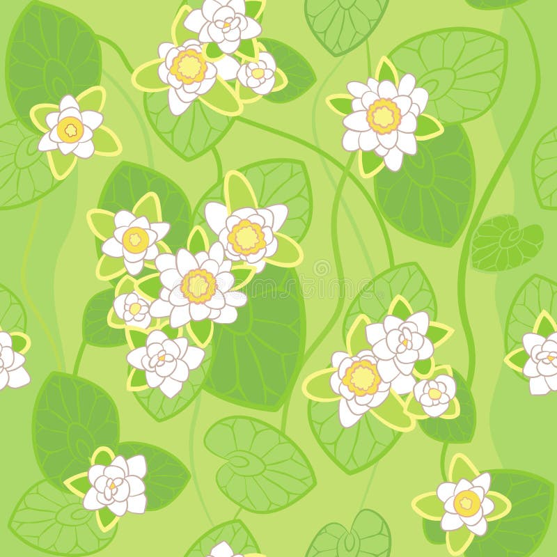 modelo inconsútil del vector del loto blanco libre illustration modelo inconsútil del vector del loto blanco libre illustration
