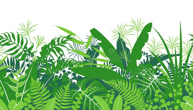 Modelo inconsútil del verde de las plantas tropicales libre illustration Modelo inconsútil del verde de las plantas tropicales libre illustration