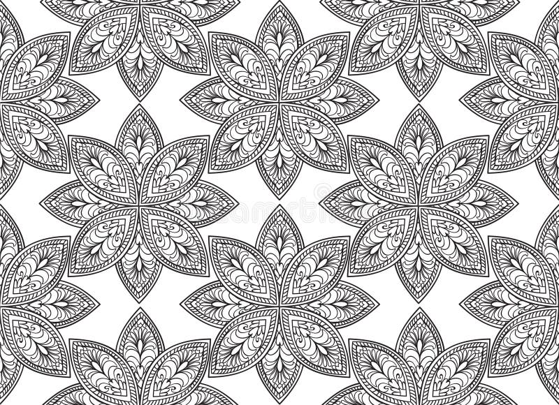 Modelo inconsútil floral abstracto Textura geométrica del ornamento ilustración del vector Modelo inconsútil floral abstracto Textura geométrica del ornamento ilustración del vector