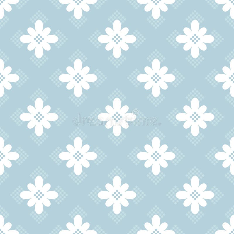 Modelo inconsútil floral azul ilustración del vector Modelo inconsútil floral azul ilustración del vector