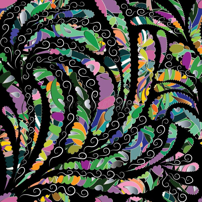 Modelo inconsútil floral colorido de Paisley libre illustration Modelo inconsútil floral colorido de Paisley libre illustration