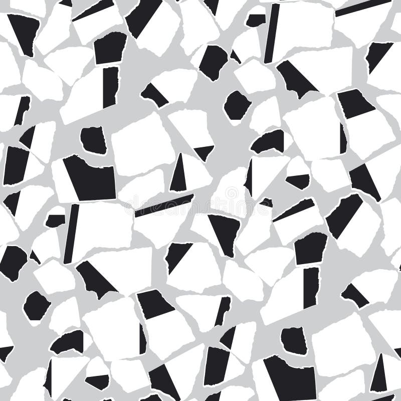 Modelo inconsútil rasgado de los pedazos del vector de papel completamente stock de ilustración Modelo inconsútil rasgado de los pedazos del vector de papel completamente stock de ilustración