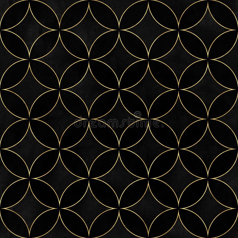 Modelo inconsútil traslapado de los círculos del lujo negro del terciopelo ilustración del vector Modelo inconsútil traslapado de los círculos del lujo negro del terciopelo ilustración del vector