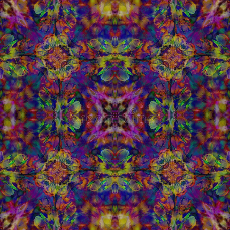 Modelo indio étnico colorido del grunge inconsútil brillante Collage con las manchas blancas /negras y pétalos hechos a mano de l ilustración del vector Modelo indio étnico colorido del grunge inconsútil brillante Collage con las manchas blancas /negras y pétalos hechos a mano de l ilustración del vector