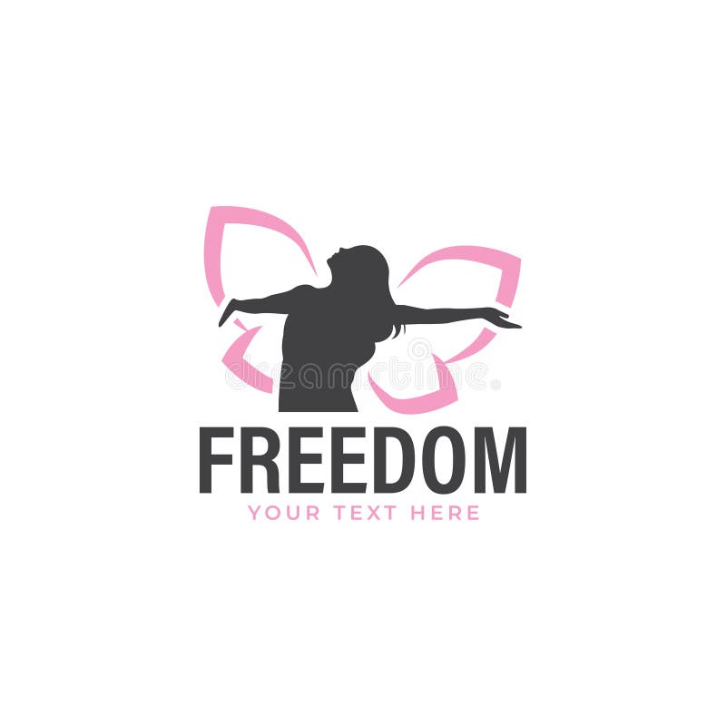 Modelo isolado de design de logotipo de borboleta para mulheres ilustração stock Modelo isolado de design de logotipo de borboleta para mulheres ilustração stock
