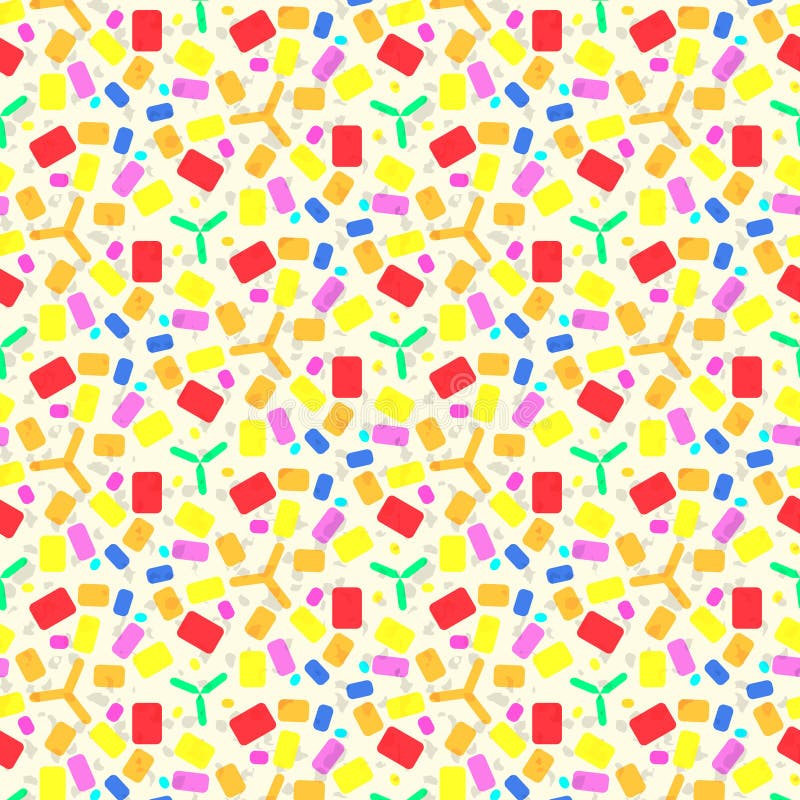 Modelo juguetón modelo festivo inconsútil del vector en colores brillantes ilustración del vector Modelo juguetón modelo festivo inconsútil del vector en colores brillantes ilustración del vector