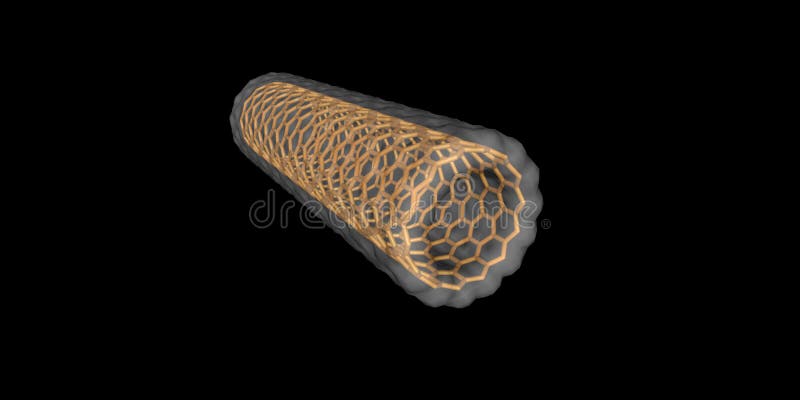 Modelo molecular de bola buchosa ilustração royalty free