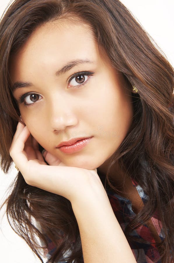 Bela jovem modelo no estúdio imagem de stock royalty free