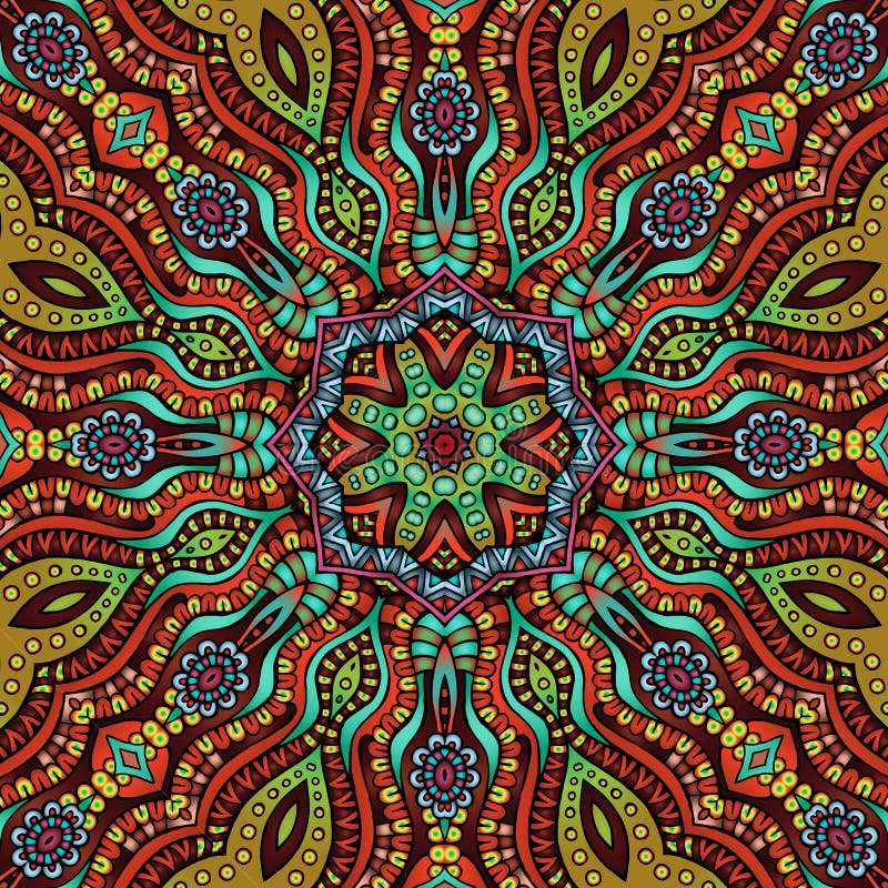 Modelo ornamental decorativo del círculo ilustración del vector