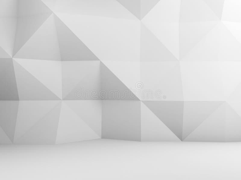 Modelo poligonal en la pared, 3d rendir stock de ilustración Modelo poligonal en la pared, 3d rendir stock de ilustración