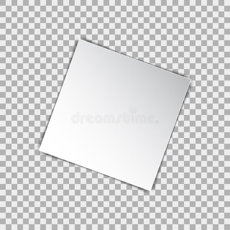 Modelo quadrado vazio branco do cartaz, folha de papel no fundo isolado Ilustração do vetor ilustração stock Modelo quadrado vazio branco do cartaz, folha de papel no fundo isolado Ilustração do vetor ilustração stock