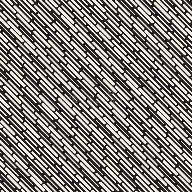 Modelo redondeado irregular blanco y negro de las líneas discontinuas Fondo inconsútil del vector abstracto moderno Rayas elegant