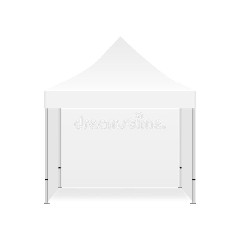 Modelo relativo à promoção exterior vazio da barraca com três paredes ilustração royalty free Modelo relativo à promoção exterior vazio da barraca com três paredes ilustração royalty free