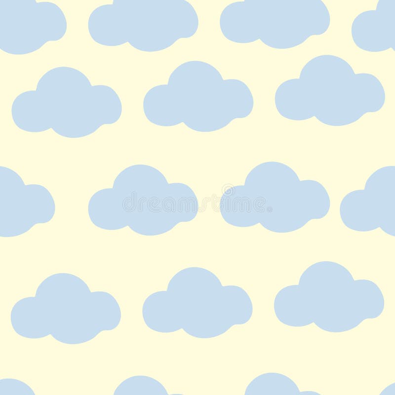 Modelo seamless de nubes. Vector. El ejemplo de los hijos del elemento de decoración. Adecuado para el papel tapiz para las tarjet stock de ilustración
