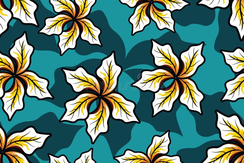 Seamless pattern with leaf vector Illustration, simple batik motif. Seamless pattern with leaf vector Illustration, simple batik motif