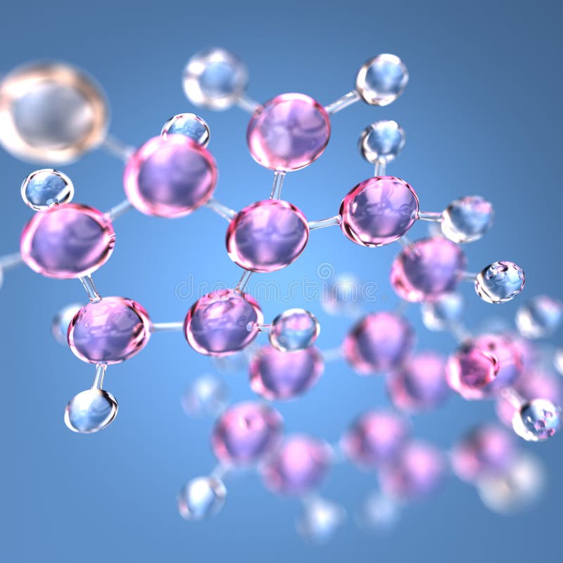 Modelo transparente de la molécula de la testosterona en un fondo azul
