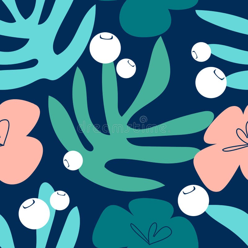 Modelo tropical brillante seamless artístico del vector con la impresión floral del fondo libre illustration