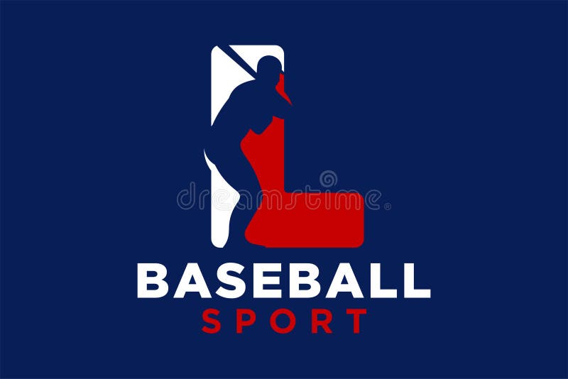 Modelo vetorial do ícone do logotipo da letra l baseball ilustração do vetor