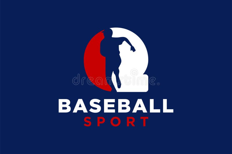 Modelo vetorial do ícone do logotipo da letra q baseball ilustração stock