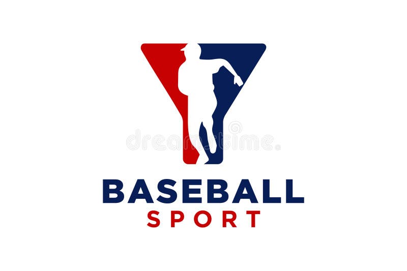 Modelo vetorial do ícone do logotipo da letra y baseball ilustração do vetor