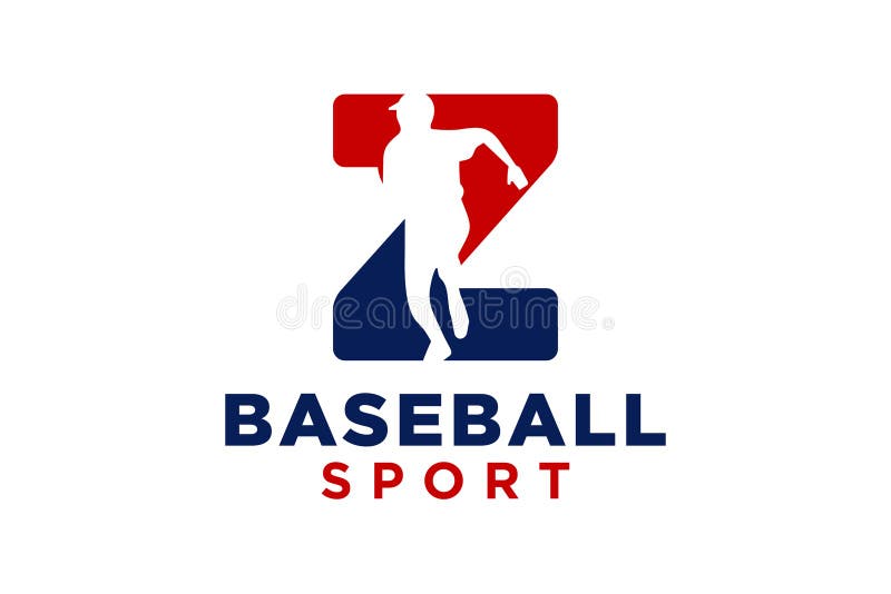 Modelo vetorial do ícone do logotipo da letra z baseball ilustração stock