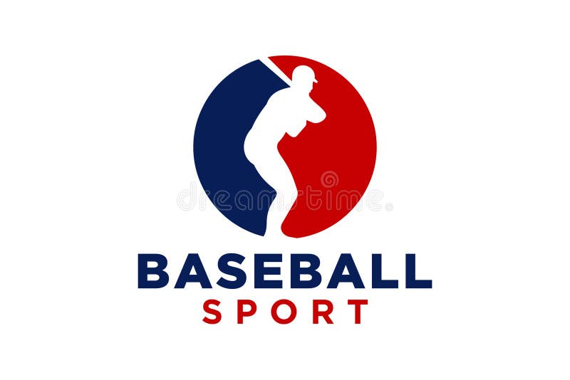 Modelo vetorial do ícone do logotipo letra o baseball ilustração do vetor