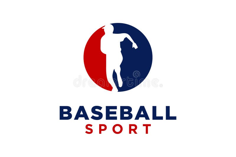Modelo vetorial do ícone do logotipo letra o baseball ilustração do vetor