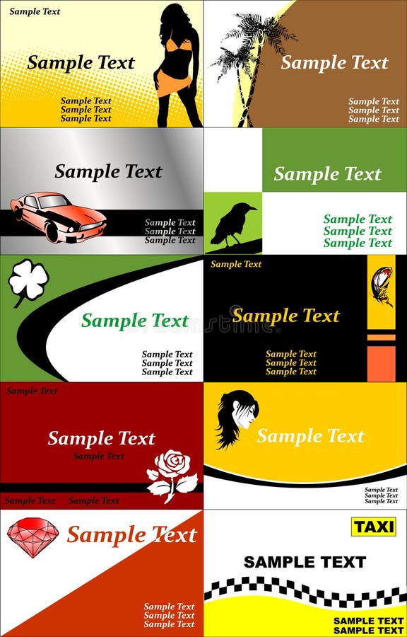 Modelos de la tarjeta de visita libre illustration Modelos de la tarjeta de visita libre illustration