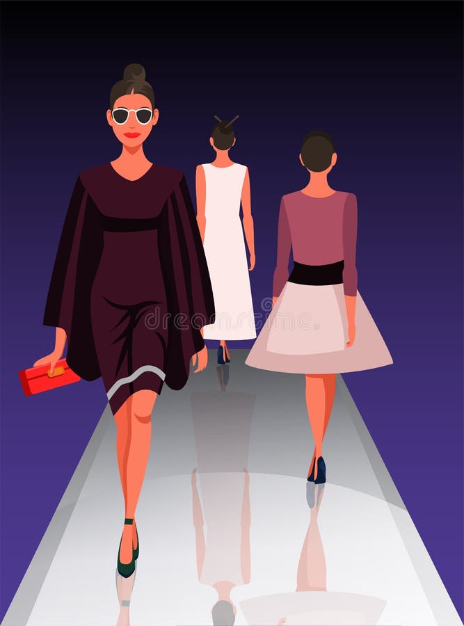 Runway before fashion show. Vector illustration. Stock Vector by ©silvae  316443376