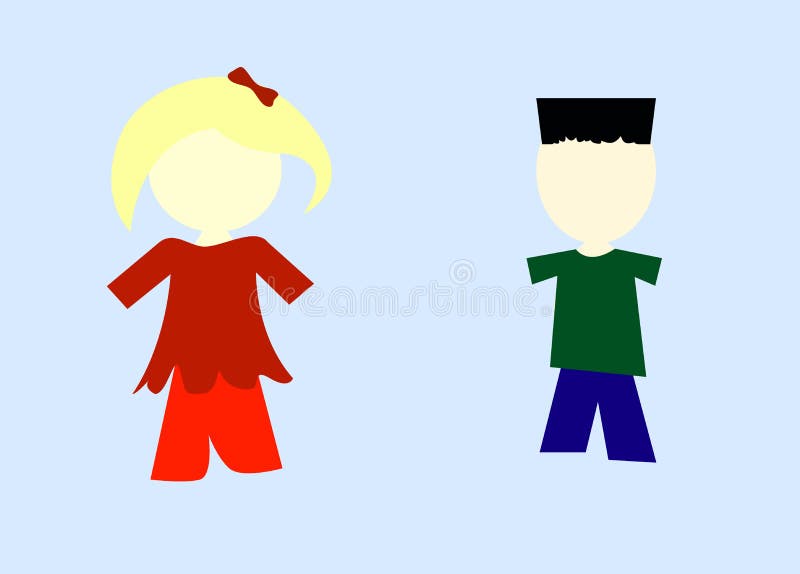 Models of children's images stock illustration Models of children's images stock illustration