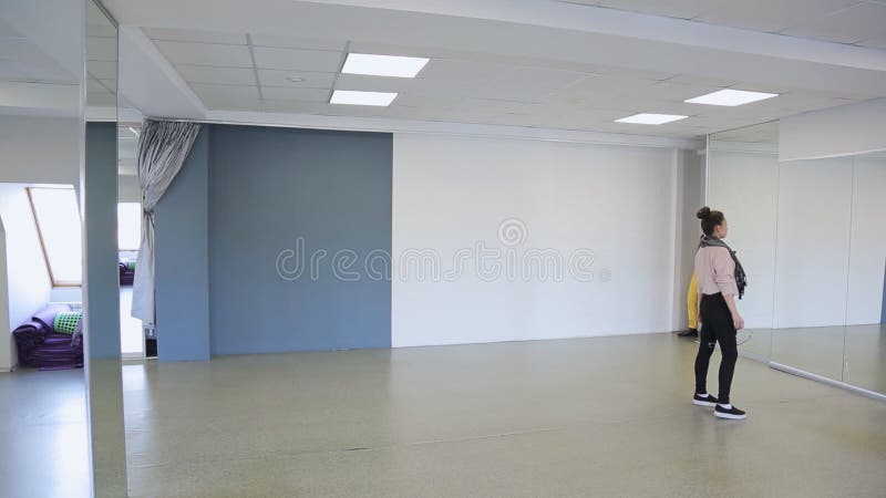 Models Practice in Defile before Fashion Show in Dancing Room. Stock Footage - Video of girl, defile: 77421290