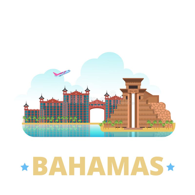 Modelul țării Bahamas pentru design royalty free illustration