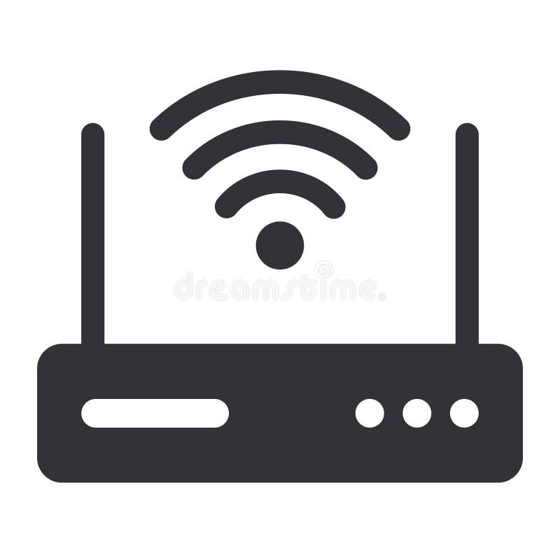 Modem de ruter internet wifi simbol pictogramă vector illustration
