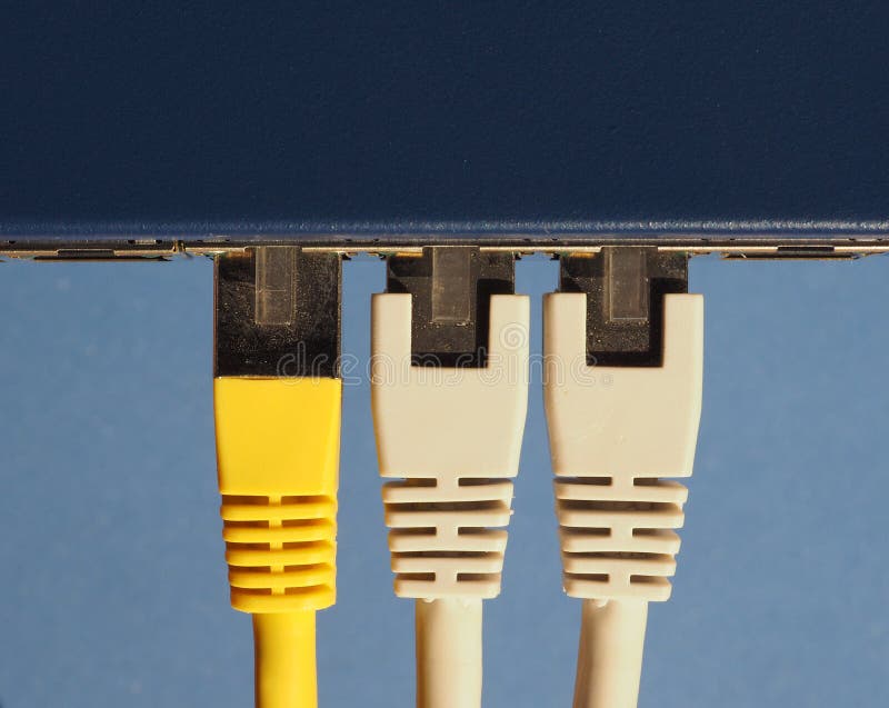 Modem Router Switch with RJ45 Plug Ports Stock Image Image