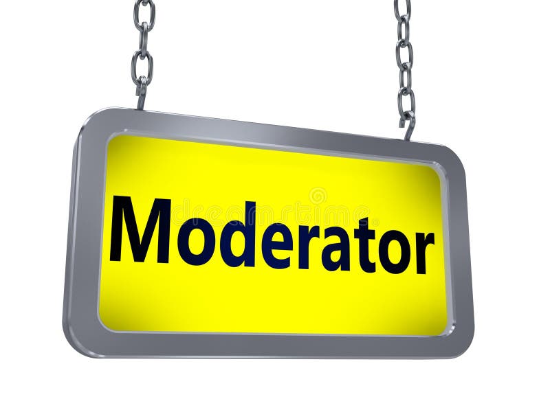 Computer Moderator Web Vector Mesh Illustration Stock Illustration