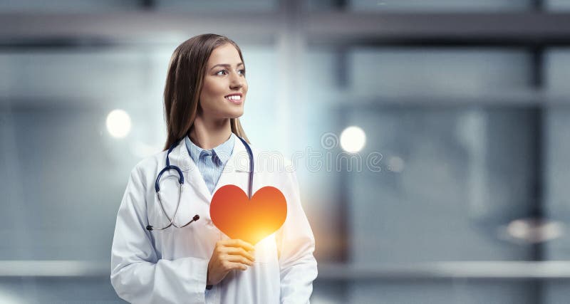 Modermedicin. kardiologi. blandade media vektor illustrationer