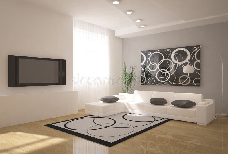 Modern 3d interior