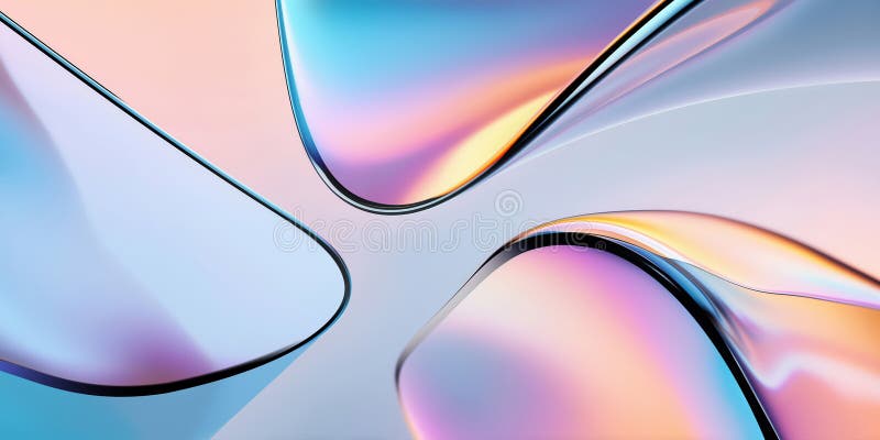 Modern Abstract Background Featuring Colorful Glass Shapes and Fluid Designs stock illustration