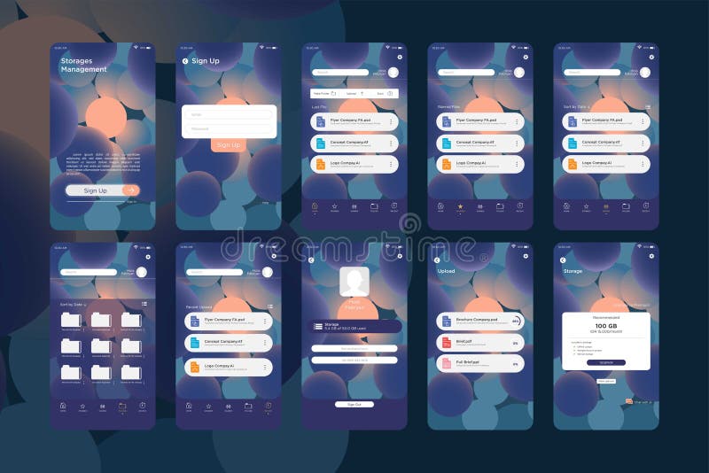 Stationary App Ui Kit Stock Illustrations 21 Stationary App Ui Kit
