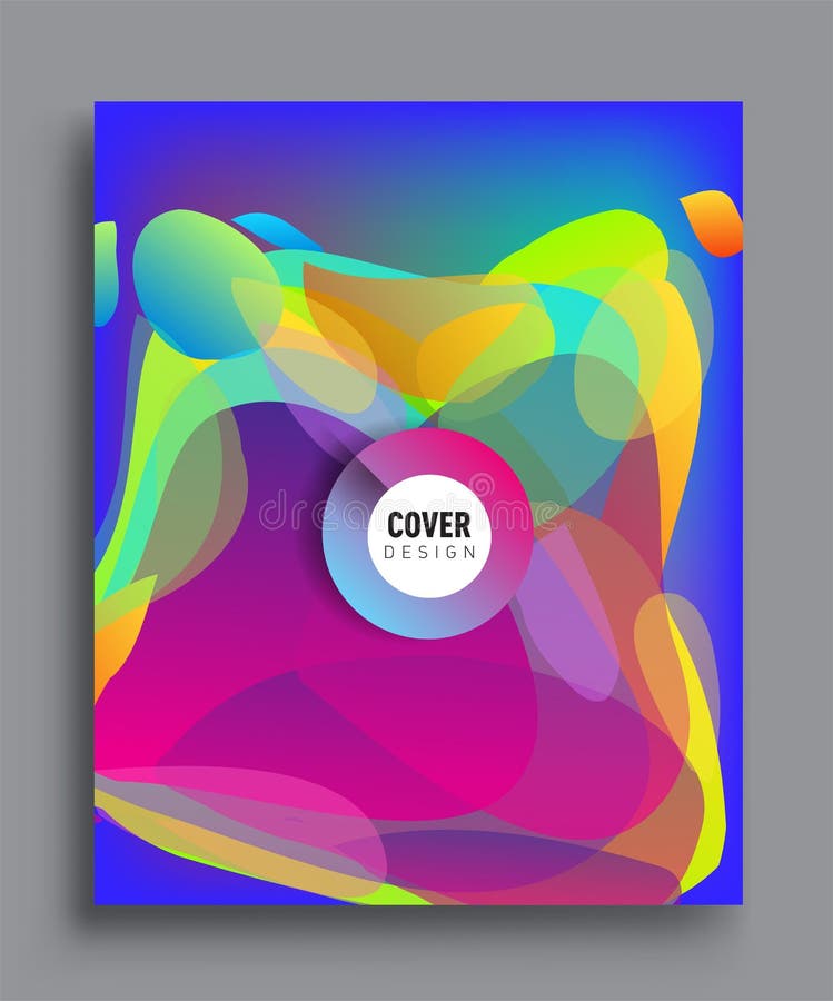 Modern Abstract Covers. Cool Gradient Shapes Composition, Vector Covers