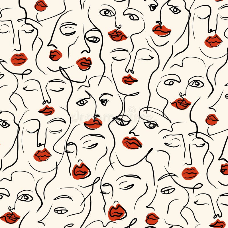 Women's Face Shapes Stock Illustrations – 123 Women's Face