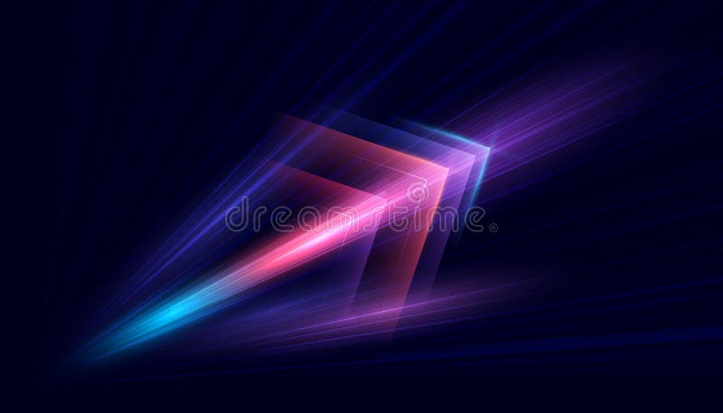 Modern abstract high-speed arrows light effect movement. royalty free illustration
