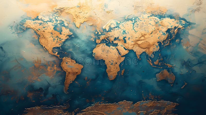 Cosmic Connections: A Vibrant Map of Our World stock illustration